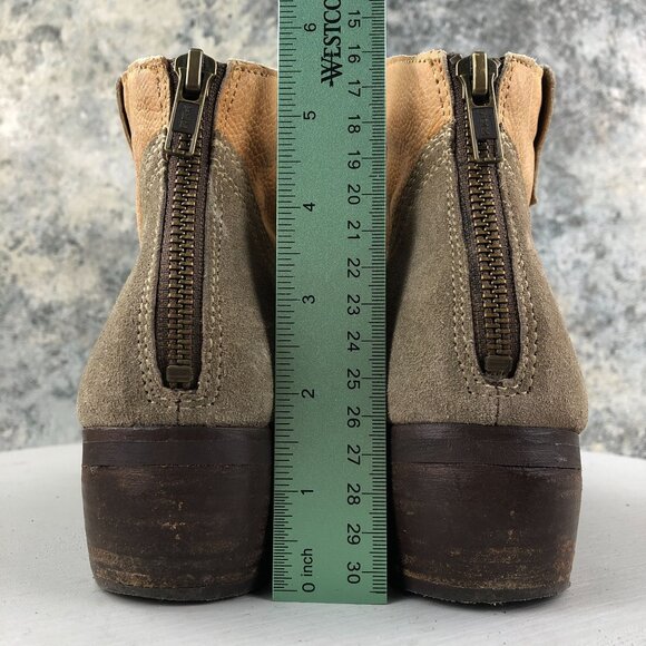 Steve Madden Women's Size 7.5M Midnite Brown Leather Suede Western Ankle Boots - Picture 8 of 14